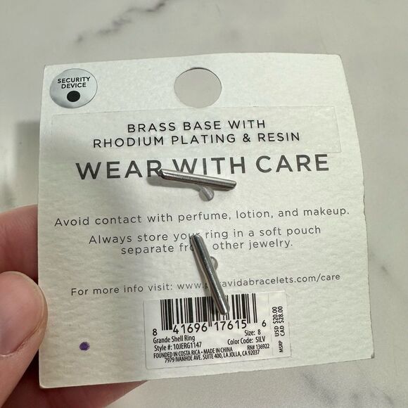 Pura Vida White Grande Shell Ring NWT Size 8 Beach Vacation Coastal Chic - Picture 10 of 10